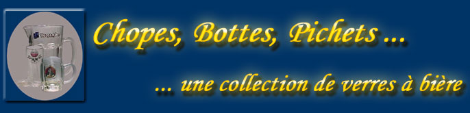 Chopes, bottes, pichets - une collection de verres à bière