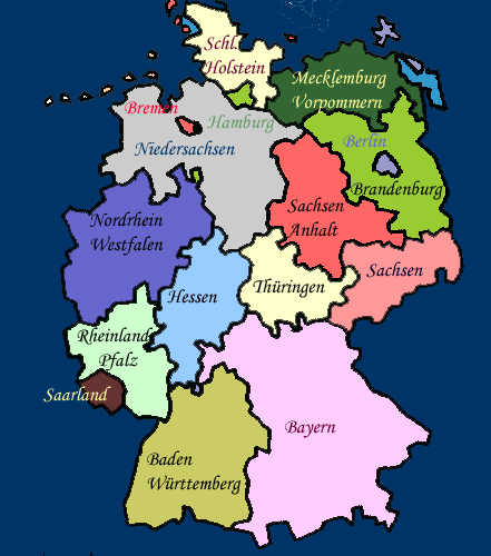 Carte d'Allemagne