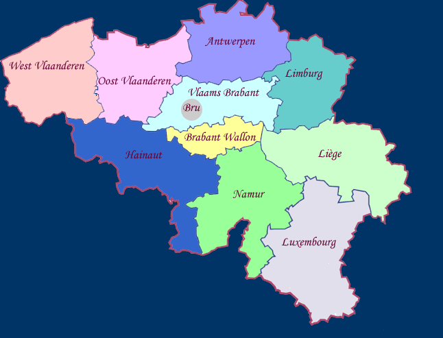 Map of Belgiqum